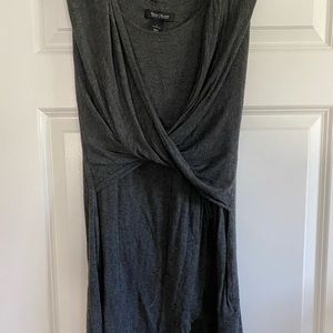 Grey tunic with skimming gathered bustling